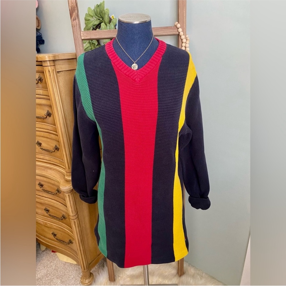Tommy Hilfiger Multi Stripe Vintage Sweater Dress
Size Medium